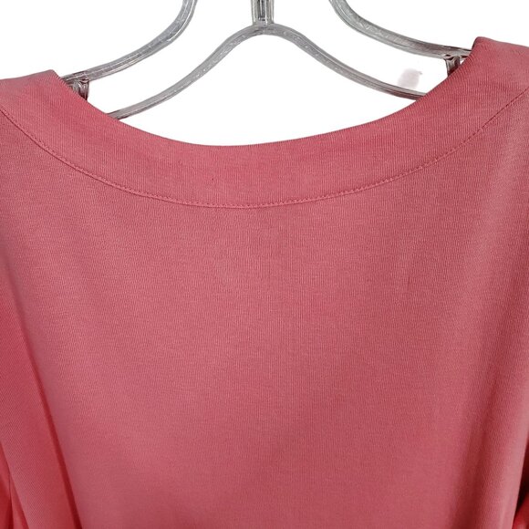 Chico's 2 Size XL Top Ultimate Tee Blocked Tunic Pima Cotton Knit Relaxed NWT - Picture 11 of 11